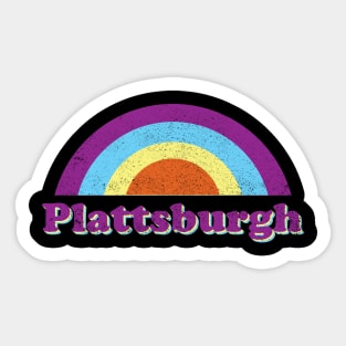 Distressed Plattsburgh Sticker